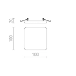 kinkiecik.pl BELI SQ 10 wpuszczana mleczny akryl 230V LED 8W IP65 3000K R13521 Rendl light studio