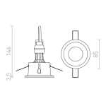 kinkiecik.pl BERMUDA wpuszczana biała 230V GU10 35W IP65 R12749 Rendl light studio