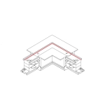 Łącznik kątowy wpuszczany lewy czarny CTLS RECESSED POWER L CONNECTOR , LEFT ( L-L) BLACK 8683 Nowodvorski - zdjęcie dodatkowe 1