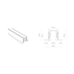 Szynoprzewód trójfazowy wpuszczany 2m czarny CTLS RECESSED TRACK 2M BLACK 8694 Nowodvorski - zdjęcie dodatkowe 1