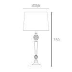 Lampa stołowa Charlotte T01295CH-WH CosmoLight - zdjęcie dodatkowe 2