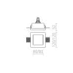 kinkiecik.pl DAN SQ 80 wpuszczana gipsowa 230V GU10 35W R12356 Rendl light studio