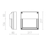 DELTA 215 ścienna antracyt 230V E27 18W IP54 R12566 Rendl light studio