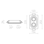 kinkiecik.pl DINGO GU10 II kierunkowa gipsowa 230V GU10 2x35W R12037 Rendl light studio