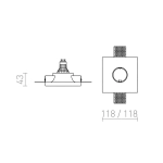kinkiecik.pl DINGO S nieruchoma gipsowa 230V GU10 35W R12358 Rendl light studio
