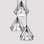kinkiecik.pl Lampa wisząca Diament Abigali Diamond III ABIGALI-CHNR3-E27