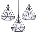 kinkiecik.pl Lampa wisząca Diament Abigali Diamond III L ABIGALI-CHNR3L-E27