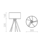 lafabryka-.pl EL PASO stołowa szara 230V E14 11W R13338 Rendl light studio