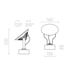 kinkiecik.pl FOX reflektor zewnętrzny antracyt 230V LED 9W 120° IP65 3000K R11753 Rendl light studio