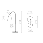 kinkiecik.pl GARBO stołowa czarna chrom 230V E27 28W R12675 Rendl light studio