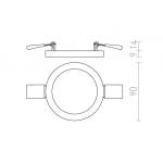 kinkiecik.pl HUE R 9 wpuszczana biała 230V LED 6W 3000K R12760 Rendl light studio