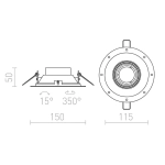 kinkiecik.pl IPSO R frameless biała 230V GU10 50W R12046 Rendl light studio