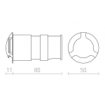 kinkiecik.pl KICK III wpuszczana czarna 230V LED 3W IP54 3000K R12621 Rendl light studio