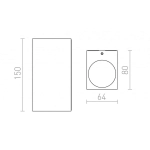 kinkiecik.pl KUBI II antracyt 230V LED 2x3W 56° IP54 3000K R12028 Rendl light studio