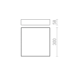 kinkiecik.pl LARISA SQ 30 sufitowa biała 230V LED 30W 3000K R12850 Rendl light studio