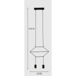 Lampa wisząca LINEA-2 czarna 35 cm ST-5961-2 Step into design