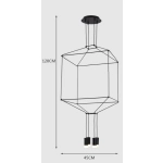 kinkiecik.pl Lampa wisząca LINEA-4 czarna 45 cm ST-5961-4 Step into design