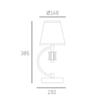 Lampa stołowa Liverpool - T01193CH CosmoLight - zdjęcie dodatkowe 2