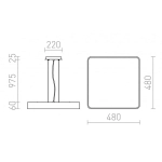 kinkiecik.pl MENSA SQ 48 wisząca biała 230V LED 56W 3000K R11291 Rendl light studio