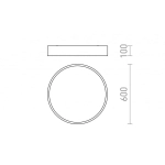 kinkiecik.pl MEZZO 60 DIMM sufitowa czarna 230V LED LED 60W 3000K R13333 Rendl light studio