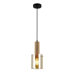 kinkiecik Lampa wisząca Sardo PND-5581-1-BRO+AMB ITALUX