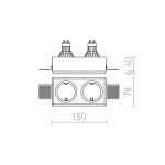 kinkiecik.pl QUO R II wpuszczana gipsowa 230V GU10 2x35W R12900 Rendl light studio