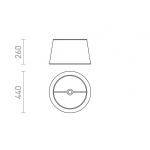 kinkiecik.pl RIDICK abażur błyszcząca czarna złota folia max. 20W R13344 Rendl light studio