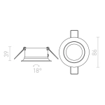 kinkiecik.pl SOBER wpuszczana biała 230V GU10 50W R11738 Rendl light studio