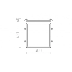 kinkiecik.pl STRUCTURAL LED 40x40 wpuszczana biała 230V LED 40W 3000K R12062 Rendl light studio