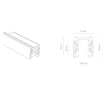 Szyno-przewody CTLS TRACK, 3 CIRCUIT, BLACK, 1M 8714 Nowodvorski - zdjęcie dodatkowe 1