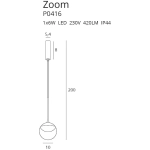 ZOOM P0416 LAMPA WISZĄCA MaxLight - zdjęcie dodatkowe 2