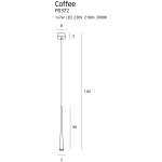 kinkiecik Coffee P0372 Lampa wisząca mała czarna MaxLight
