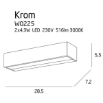 kinkiecik Krom kinkiet led mały W0225 MaxLight 