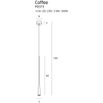 kinkiecik Coffee P0373 Lampa wisząca duża czarna MaxLight