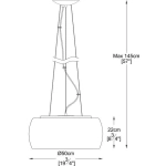 Podstawa lampy z zawieszkami CRYSTAL P0076-06X-F4FZ bez klosza
