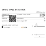 GUIDO WALL IP54 3000K BK AZ5339 AZZARDO