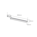 kinkiecik.pl Reflektor Adjustable LED Linear Track Light 65026T/W/W ONE LIGHT 50cm