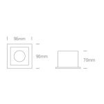 kinkiecik.pl Oprawa podstropowa Dark Light Square Metal 51105TA/B ONE LIGHT