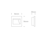 kinkiecik.pl Oświetlenie schodowe Indoor Square Wall Recessed 68007/W/W ONE LIGHT