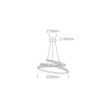 kinkiecik.pl Lampa wisząca LED Pendant Rings 63046A/W ONE LIGHT