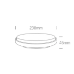 kinkiecik.pl Plafon Outdoor Slim LED Plafo Die cast 67362/W/W ONE LIGHT