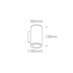 kinkiecik.pl Kinkiet Outdoor Wall Cylinders Up & down beam 67138/AN/W ONE LIGHT