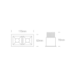 kinkiecik.pl Oprawa podstropowa Shop Square Boxes 50207B/W/W ONE LIGHT