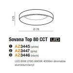 Plafon Sovana Top 80 CCT + Remote Control (black) AZ3446 z pilotem AZZARDO