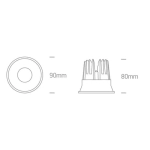 kinkiecik.pl Oprawa podstropowa The 12W Dark Light Range 10112TD/B/W ONE LIGHT