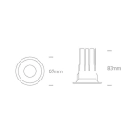 kinkiecik.pl Oprawa podstropowa The 7W Dark Light Range 10107DC/B/W ONE LIGHT