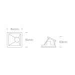 kinkiecik.pl Oprawa podstropowa The Assymetric Chill Out Range Square 50105MA/B/B ONE LIGHT