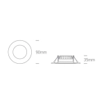 kinkiecik.pl Oprawa podstropowa The Budget Downlight Range 10103T/W/C ONE LIGHT