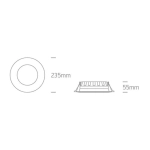kinkiecik.pl Oprawa podstropowa The Budget Downlight Range 10124T/W/W ONE LIGHT 3000K