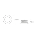 kinkiecik.pl Oprawa podstropowa The IP54 Bathroom Downlights 10118B/W/W ONE LIGHT 3000K